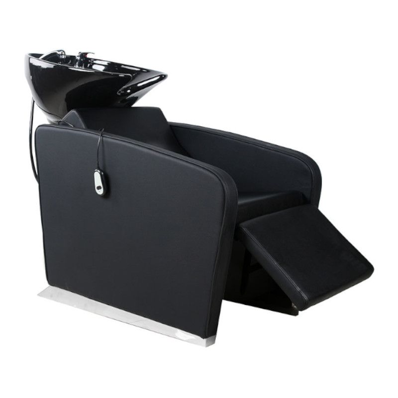 VICTORIA RELAX Black wash unit with electric leg lift