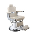 Poltrona da barbiere color crema ORLEANS