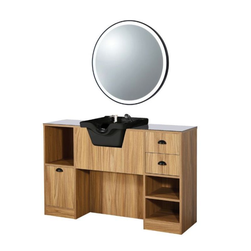 OKE 7 BR Coiffeuse avec vasque - Bois Clair