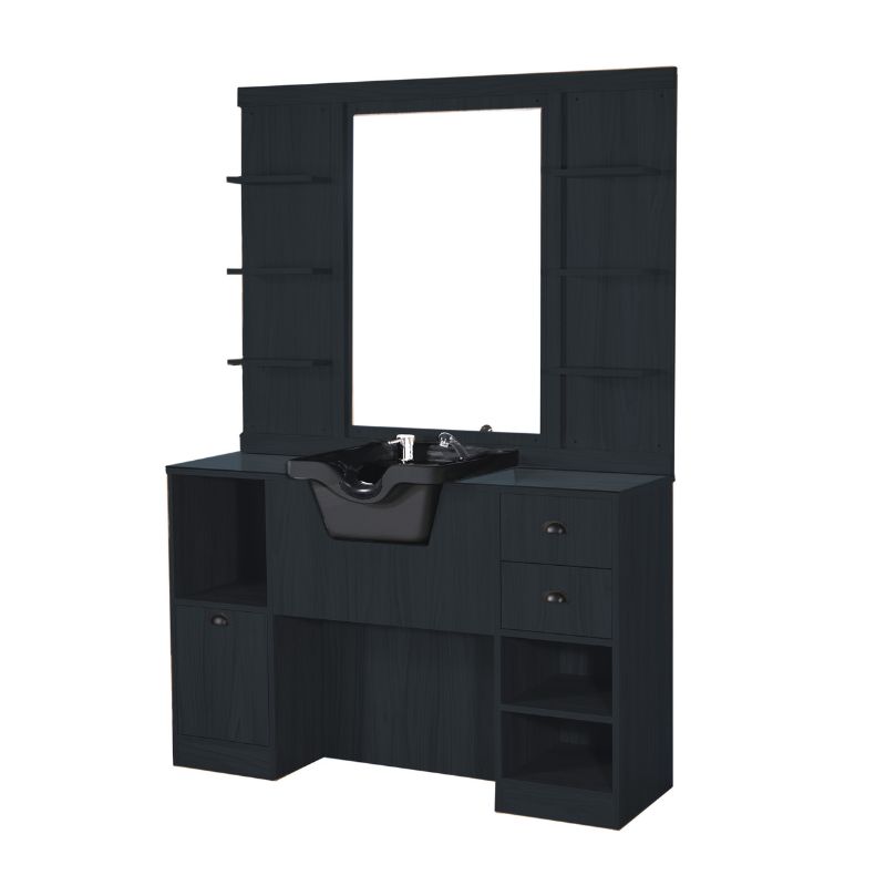 Tocador de barbero OKE 2 98 - Madera negra