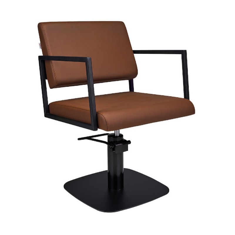 Sillón de Peluquería LOFT Camel - Base cuadrada negra