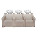  Lavacabezas ALBA SOFA 3 plazas - (Cuenca: Blanc, Couleur de revêtement: P3 - Crème)
